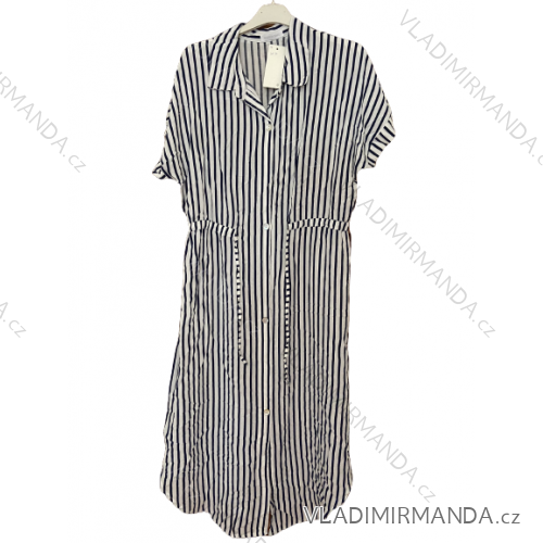 Šaty košeľové krátky rukáv dámske (M/L/XL) TALIANSKA MóDA IM723KNOFL/DU M/L biela