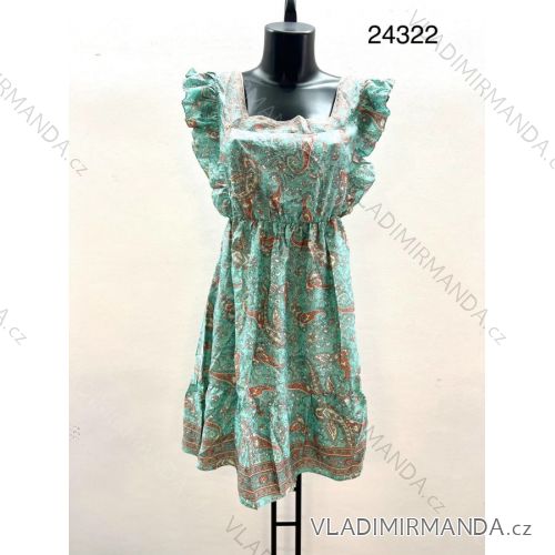 Šaty letné bez rukávov dámske (S/M ONE SIZE) INDICKÁ MÓDA IMM23M827