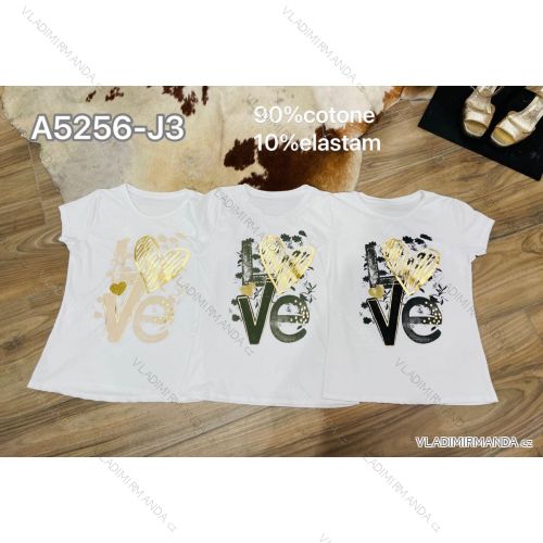 Tričko krátky rukáv dámske (S/M ONE SIZE) TALIANSKA MÓDA IMM23M2415-1