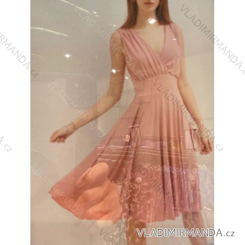 Šaty letné icecool bez rukávov dámske (S/M ONE SIZE) TALIANSKA MÓDA IMM23M84196