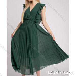 Šaty dlhé elegantné skladané bez rukávov dámske (S/M ONE SIZE) TALIANSKA MÓDA IMPDY23HFA20116