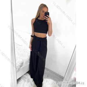 Súprava elegantné nohavice a top bez rukávov dámsky (S/M ONE SIZE) TALIANSKA MÓDA IMPGM233867