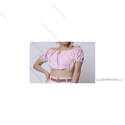 Top croptop krátky rukáv dámsky (S/M ONE SIZE) TALIANSKA MÓDA IMPBB232N36279