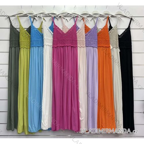 Šaty dlhé letné na ramienka dámske (S/M ONE SIZE) TALIANSKA MÓDA IMWMY232211
