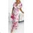 Šaty dlhé letné elegantný krátky rukáv dámske (S/M ONE SIZE) TALIANSKA MÓDA IMWGB232235