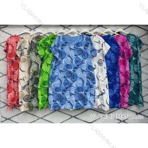 Šaty oversize krátky rukáv dámske nadrozmer (XL/2XL ONE SIZE) TALIANSKA MÓDA IMWD232238