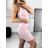 Šaty letné rebrované na ramienka dámske (S/M ONE SIZE) MB2123HJ356/DU čierna