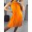 Šaty letné skladané šifónové bez rukávov dámske (S/M/L ONE SIZE) TALIANSKA MÓDA IMWY231072/DU M/L béžová