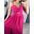 Šaty dlhé letné na ramienka dámske (S/M ONE SIZE) TALIANSKA MÓDA IMM23M56167/DU S/M čierna