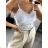 Crop top na ramienka dámsky (S/M ONE SIZE) TALIANSKA MÓDA IMWK231202/DU S/M béžová
