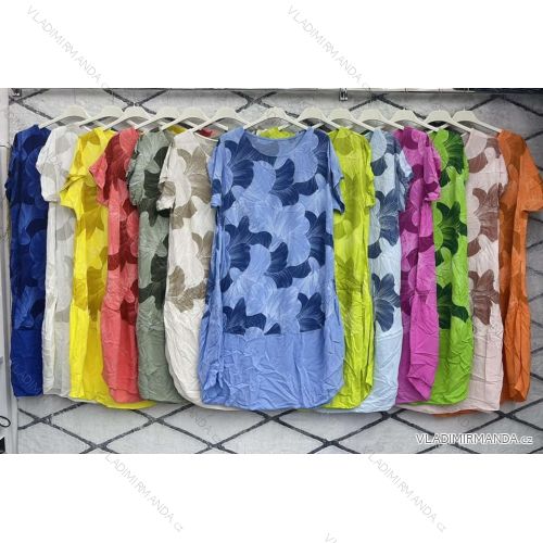 Šaty oversize krátky rukáv dámske nadrozmer (XL/2XL ONE SIZE) TALIANSKA MÓDA IMWD232242