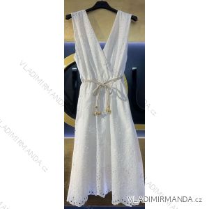 Šaty letné krajkové bavlnené bez rukávov dámske (S/M ONE SIZE) TALIANSKA MÓDA IMM23M9506