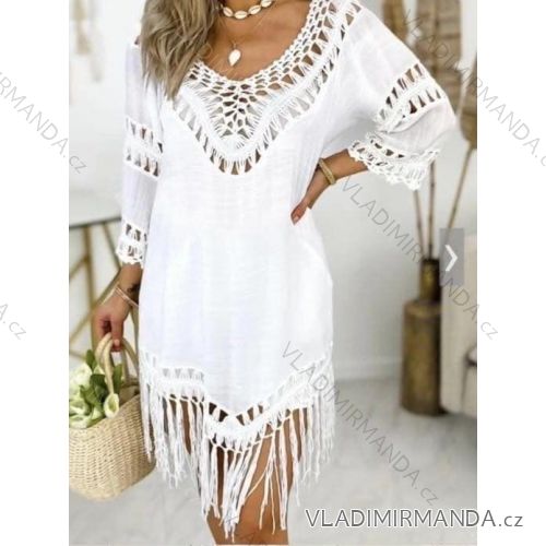Šaty letné 3/4 dlhý rukáv dámske (S/M ONE SIZE) TALIANSKA MÓDA IMWBB232277