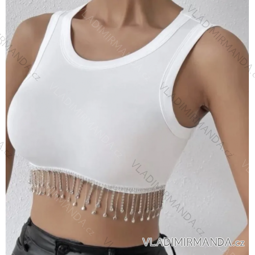 Top croptop bez rukávov dámsky (S/M ONE SIZE) TALIANSKA MÓDA IMPBB24C27271