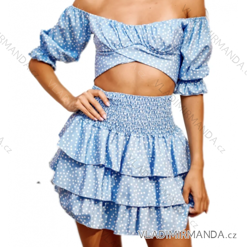Top croptop carmen krátky rukáv dámsky (S/M ONE SIZE) TALIANSKA MÓDA IMPBB23B10510pua
