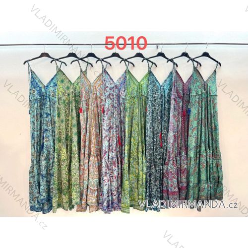 Šaty dlhé letné na ramienka dámske (S/M ONE SIZE) TALIANSKA MÓDA IMM23M5010