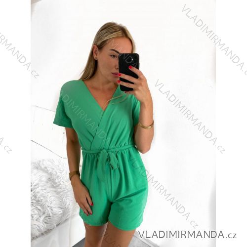 Overal krátky letný krátky rukáv dámsky (S/M ONE SIZE) TALIANSKA MÓDA IMM23M13226