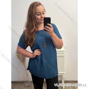 Tunika oversize s príveskom krátky rukáv dámska nadrozmer (4XL/5XL ONE SIZE) TALIANSKA MÓDA IMC23237