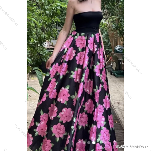 Šaty dlhé letný carmen bez rukávov dámske (S/M ONE SIZE) TALIANSKA MÓDA IMPBB23B23564