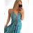 Šaty dlhé letné na ramienka dámske (S/M ONE SIZE) INDICKÁ MÓDA IMM23PW5010