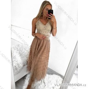 Sukňa dlhá tylová dámska (S/M ONE SIZE) TALIANSKA MÓDA IMPMD232999/DU