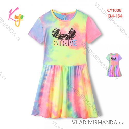 Šaty krátky rukáv dorast dievčenské (134-164) KUGO CY1008