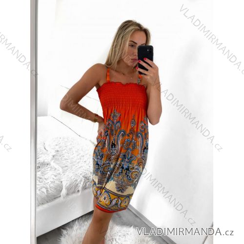 Šaty letné icecool na ramienka dámske (M/L, XL/2XL) AINUOSI TALIANSKA MODA IMB232759/DR XL/2XL tmavo ružová