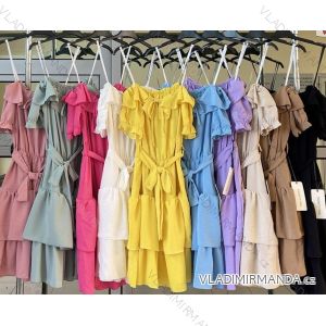 Šaty letný carmen krátky rukáv dámske (S/M ONE SIZE) TALIANSKA MÓDA IMWKK232338