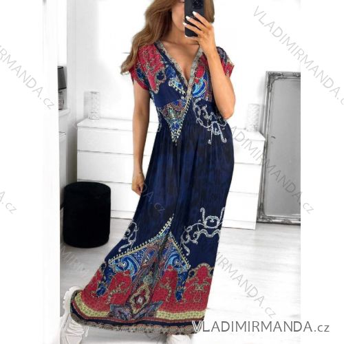 Šaty dlhé elegantné icecool s rukávom dámske (M/L, XL/2XL) AINUOSI TALIANSKA MODA IMB239502