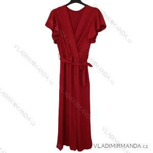 Šaty dlhé letné krátky rukáv dámske (S/M ONE SIZE) TALIANSKA MODA IMD23430/DU