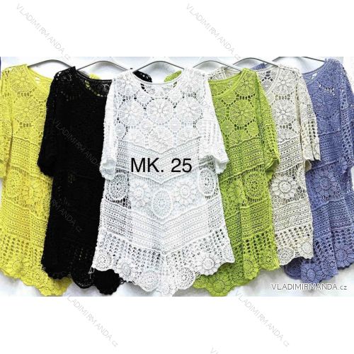 Prehoz tunika plážová letná čipková 3/4 rukáv dámska (S/M/L ONE SIZE) TALIANSKA MóDA IMWC232377