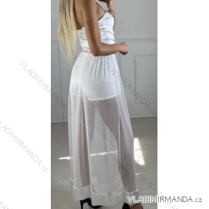 Šaty dlhé letné elegantné na ramienka dámske (S/M ONE SIZE) TALIANSKA MÓDA IMPBB23A15602