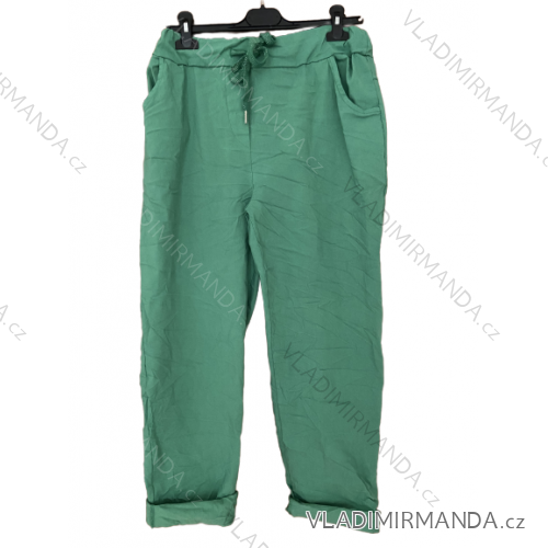 Nohavice dlhé strečové dámske (L/XL ONE SIZE) TALIANSKA MÓDA IMC23119/DUR zelená