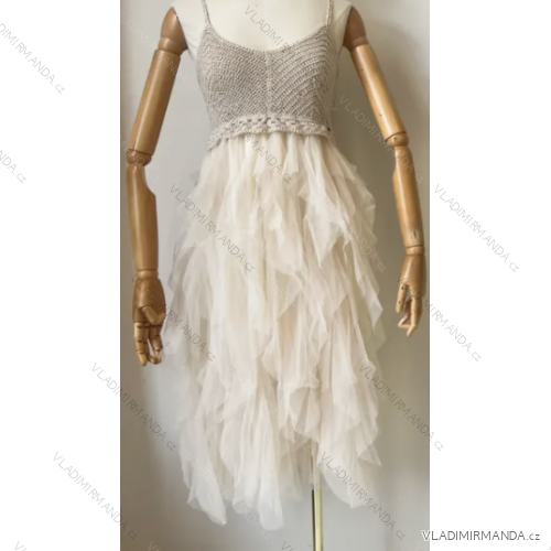 Šaty letné na ramienka dámske (S/M ONE SIZE) INDICKÁ MÓDA IMPEM2323299