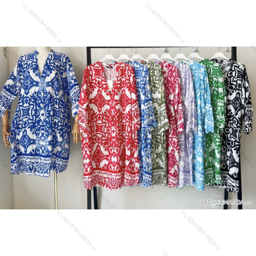 Šaty letné 3/4 dlhý rukáv dámske (S/M ONE SIZE) TALIANSKA MÓDA IMPEM23CA161