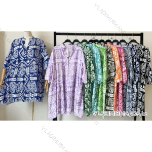 Šaty letné 3/4 dlhý rukáv dámske (S/M ONE SIZE) TALIANSKA MÓDA IMPEM241360