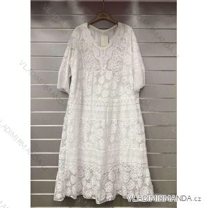 Šaty dlhé letné krajkové 3/4 dlhý rukáv dámske (S/M ONE SIZE) TALIANSKA MÓDA IMWGS232435
