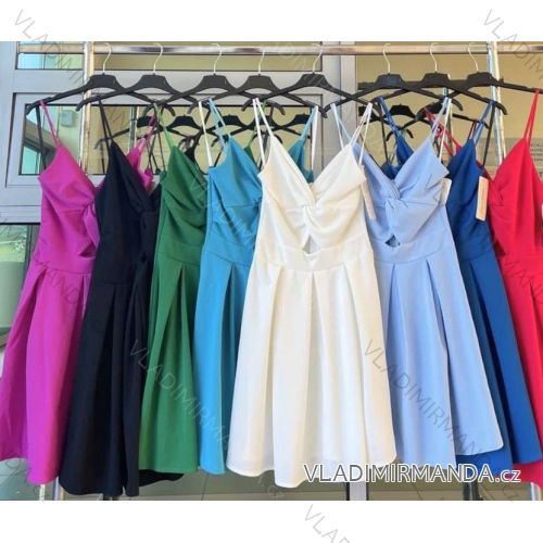 Šaty letné na ramienka dámske (S/M ONE SIZE) TALIANSKA MÓDA IMWKK232446