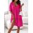 Šaty letné oversize voľnočasové krátky rukáv dámske (L/XL/2XL ONE SIZE) TALIANSKA MODA IMD23402/DU -   béžová -   XL/2XL