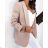 Sako s podšívkou dlhý rukáv dámske (S/M/L ONE SIZE) TALIANSKA MÓDA IMD23131/DU M / L čierna