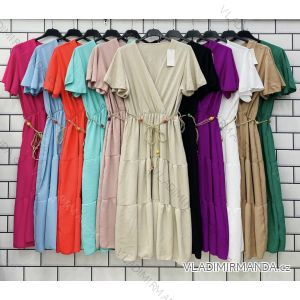 Šaty letné krátky rukáv dámske (S/M ONE SIZE) TALIANSKA MÓDA IMWPO232452