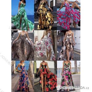 Šaty dlhé letné na ramienka dámske (S/M ONE SIZE) TALIANSKA MÓDA IMWGB232461