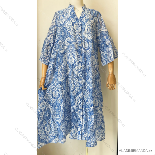 Šaty dlhé letné 3/4 dlhý rukáv dámske (S/M ONE SIZE) TALIANSKA MÓDA IMPEM23G204-5