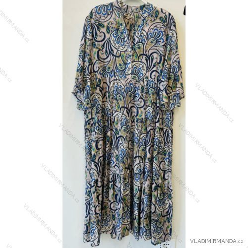 Šaty letné 3/4 dlhý rukáv dámske (S/M ONE SIZE) INDICKÁ MÓDA IMPEM23G925XIN