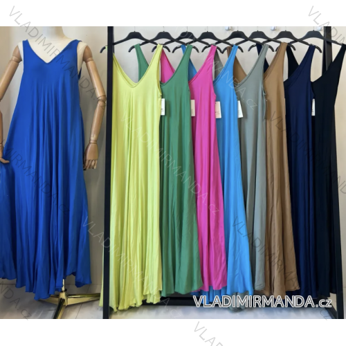 Šaty dlhé letné na ramienka dámske (S/M ONE SIZE) TALIANSKA MÓDA IMPEM230272
