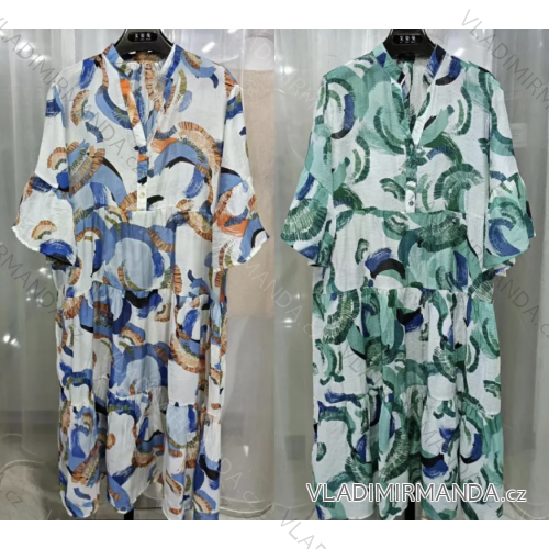 Šaty dlhé letné 3/4 dlhý rukáv dámske (S/M ONE SIZE) INDICKÁ MÓDA IMPEM23G101