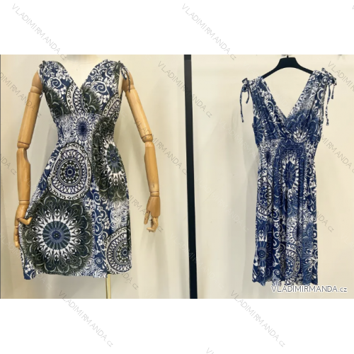 Šaty letné bez rukávov dámske (S/M ONE SIZE) INDICKÁ MÓDA IMPEM23FW81-5