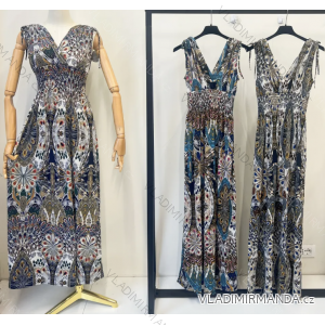 Šaty dlhé letné bez rukávov dámske (S/M ONE SIZE) INDICKÁ MÓDA IMPEM23FW82-6