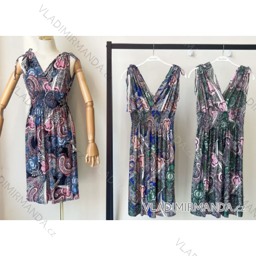 Šaty letné bez rukávov dámske (S/M ONE SIZE) INDICKÁ MÓDA IMPEM23FW81-1