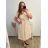 Šaty košeľové krátky rukáv dámske (S/M/L/XL ONE SIZE) TALIANSKA MÓDA IM423KLASA